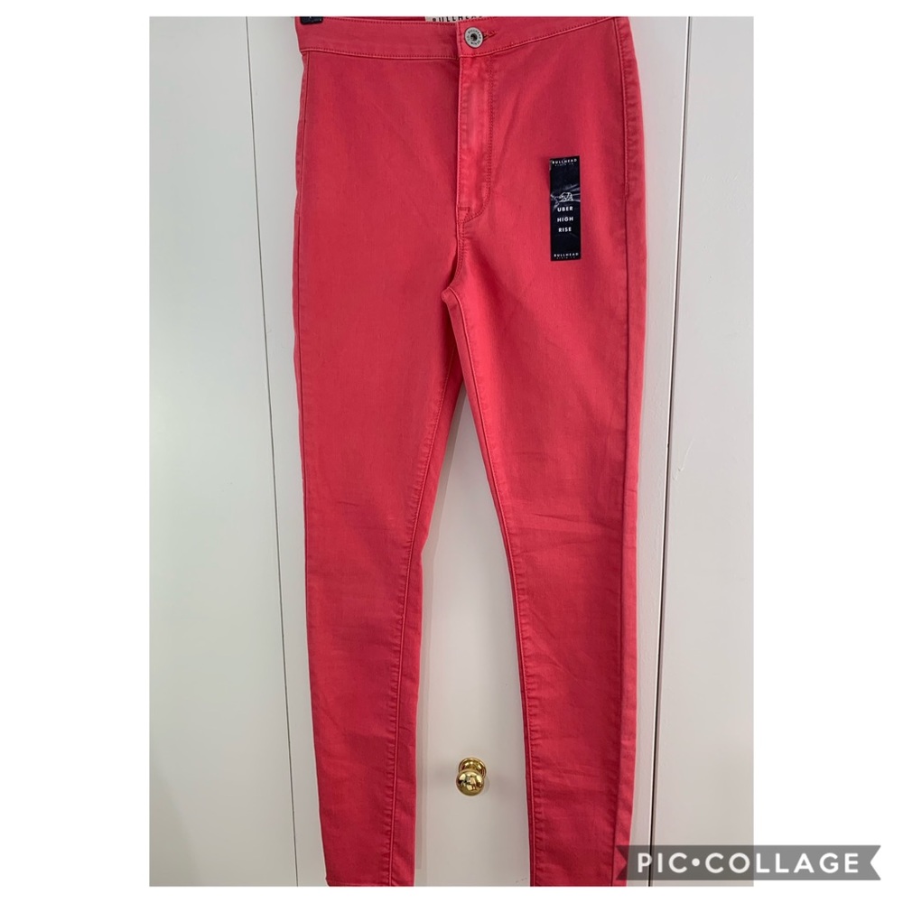 Bullhead 3 salmon jeans Uber High rise skinny